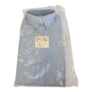 Jack Tar Boys Light Blue Button Down Short Sleeve Shirt Size 5 NWT Made USA VTG